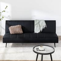 Sofá Cama - Sofá Cama Plegable 2 en 1 - Adecuado para habitaciones de invitados y espacios pequeños - PVC Negro - details 34
