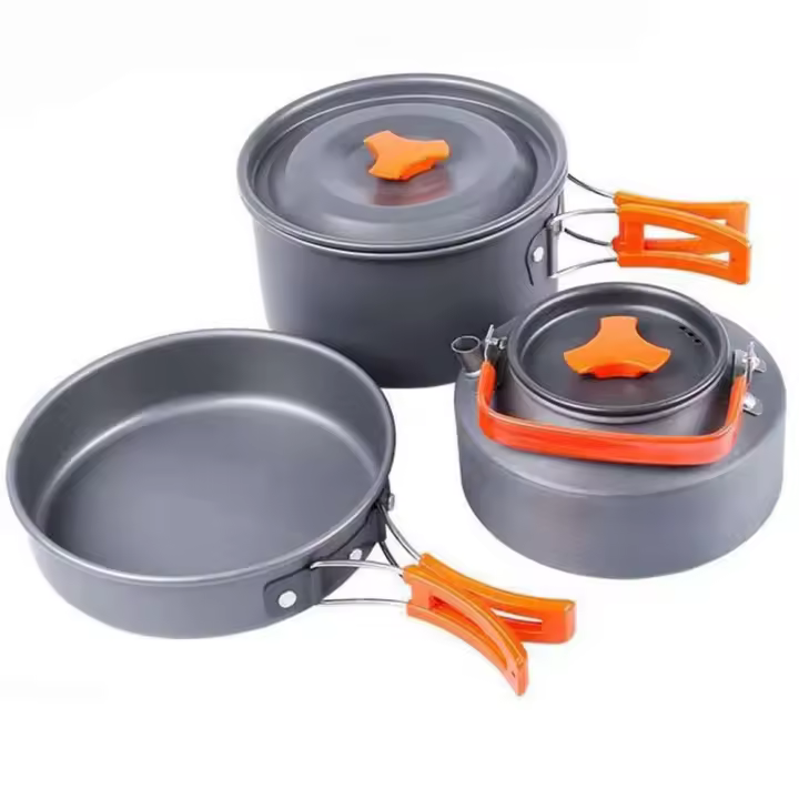 Juego de Cocina de Camping al Aire Libre Ollas, Platos, Utensilios de Kitchen para Senderismo y Picnic - 1