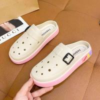 2024 nuevos deslizadores con capucha de suela suave de verano zapatos de playa de madera EVA - details 1