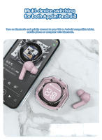Auriculares Bluetooth inalámbricos de cristal, caja de visualización LED transparente, tonos pastel elegantes, te sumergen en un mundo de color y sonido - details 2