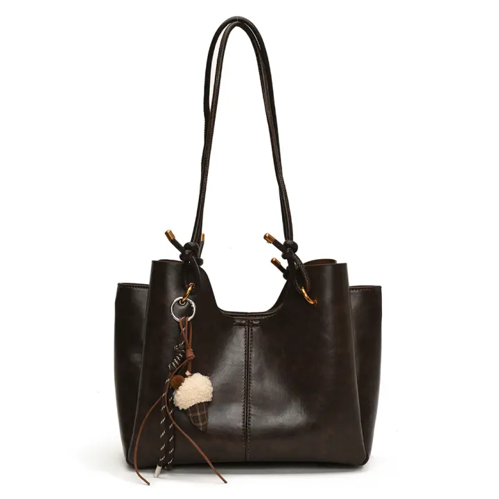 Bolso de mano para mujer con compartimentos Bolso de hombro Bolso de cuero sintético de PU para viaje - 1