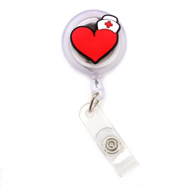 Portatarjetas de pecho, portatarjetas de nombre, Clips para tarjetas de identificación para estudiantes, soporte para insignia de Hospital, carrete de insignia retráctil, soporte para insignia de enfermera - 1