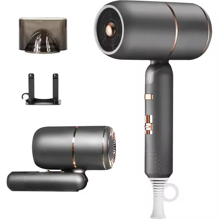 Scttomon Secador de Pelo Profesional 2000W Secador Iónico Plegable con 3 Temperaturas y 2 - 1