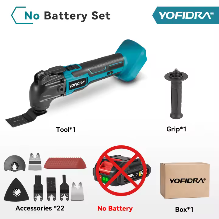 Herramienta Oscilante Sin Cable Yofidra Taladro Eléctrico para Carpintería en Casa DIY - 1
