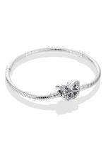 Pulsera de plata de ley 925 con forma de corazón y mariposa para mujer, brazalete de cadena de seguridad, compatible con abalorios originales, joyería - details 40