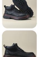 Botas de cuero de alta gama para hombres zapatos de piel de vaca pura zapatos altos de piel de vaca de primera capa - details 7