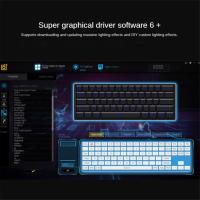 Teclado mecánico GK61, placa base PCB, enchufe caliente GH60RGB, música rítmica, cable inalámbrico blanco - details 5