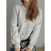 Ropa de mujer elegante de punto suelto con cuello redondo y manga larga a la moda para primavera y otoño - details 3