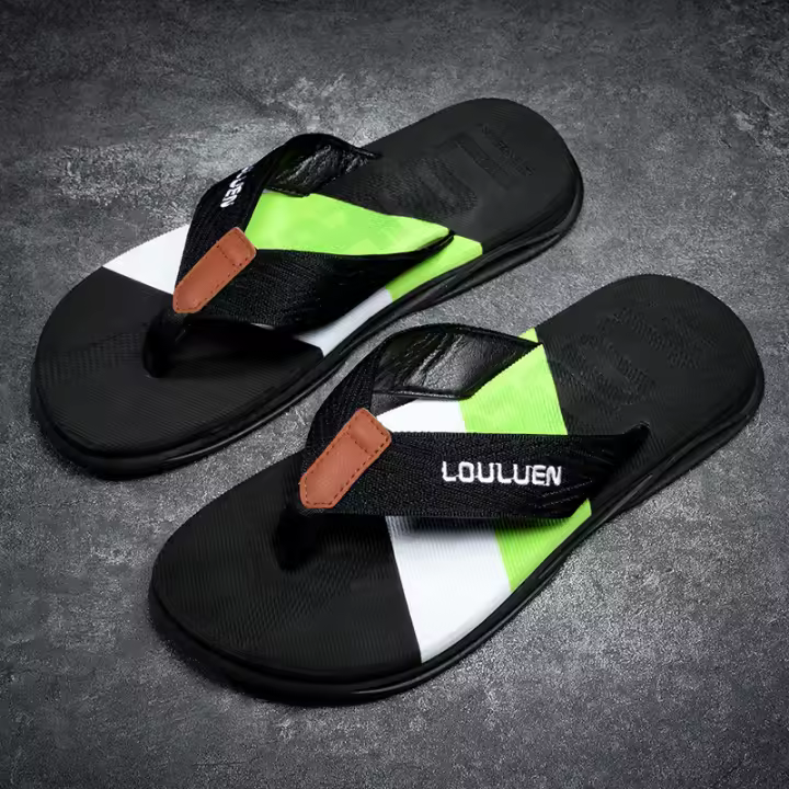 Chanclas de verano para hombres al por mayor al aire libre versión coreana tendencia exterior desgaste zapatos de playa zapatillas de hombre sandalias antideslizantes - 1
