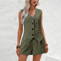 Elegante Conjunto de Verano Top Sin Mangas de Cintura Alta y Vestido Casual - details 11