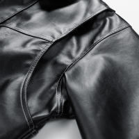 Man Locomotive Clothes Fashion Flip Collar Solid Comfortable Leather Clothing Autumn Winter New Simplicity Big Pocket Jacket Man - details 10