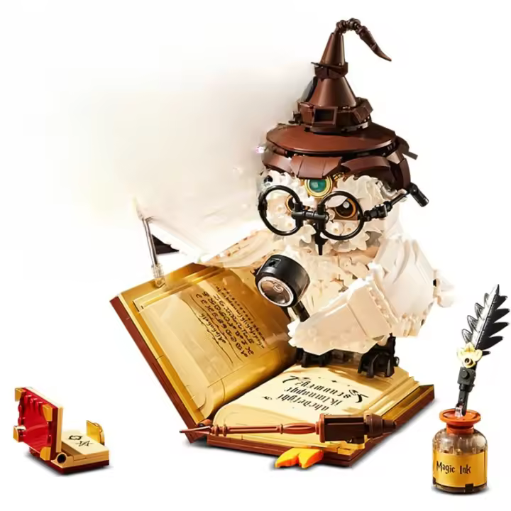 Juego de construcción de animales de búho mágico, colección creativa de Potter, modelo de Harry Bird, regalos creativos para adultos o adolescentes y niños mayores de 8 años - 1