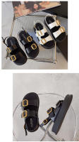 Sandalias de plataforma con suela gruesa, casuales, de verano, con doble fila de hebilla metálica para mujer - details 12