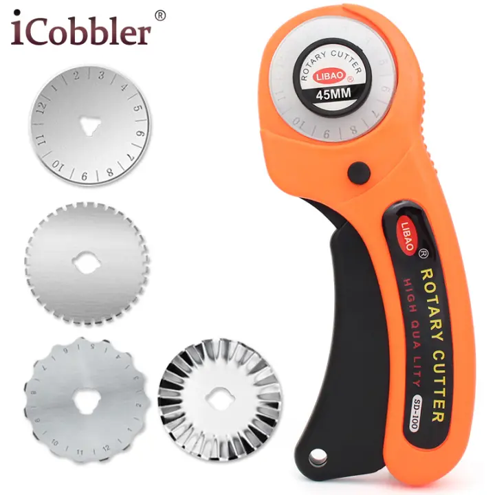 Cortador rotativo para tarjetas de tela, cuchillo de corte de rodillo para costura de papel, tijeras de sastre, vestido de cuero, herramienta de bricolaje para fabricación de ropa - 1