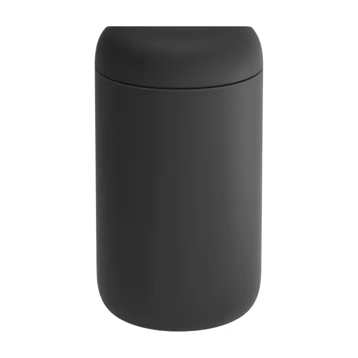 Taza de Viaje de Boca Ancha Vaso de Café y Té de Acero Inoxidable Aislado al Vacío, Interior de Cerámica, Negro Mate, Taza de 16oz - 1