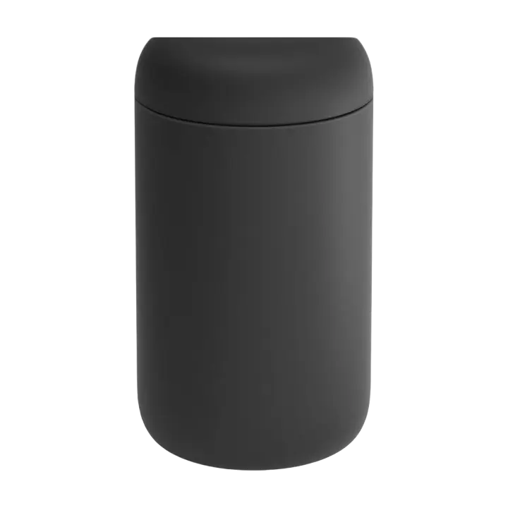 Taza de Viaje de Boca Ancha Vaso de Café y Té de Acero Inoxidable Aislado al Vacío, Interior de Cerámica, Negro Mate, Taza de 16oz - 1