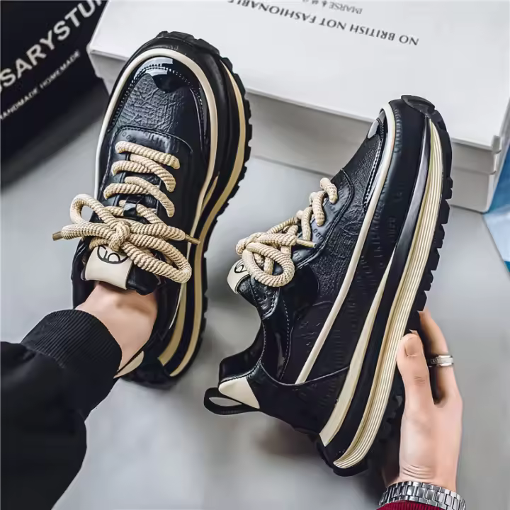 Zapatillas Casuales de Cuero Versátil para Hombres Argan Nueva Primavera 2025 - 1