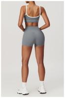 Sujetador deportivo ajustado desnudo, sujetador de Yoga con espalda grande en forma de U, Top de Fitness al aire libre para mujer - details 9