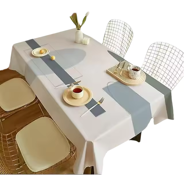 Mantel Nórdico Simple Rectangular Ideal para Mesas de Comedor y Cocina - 1