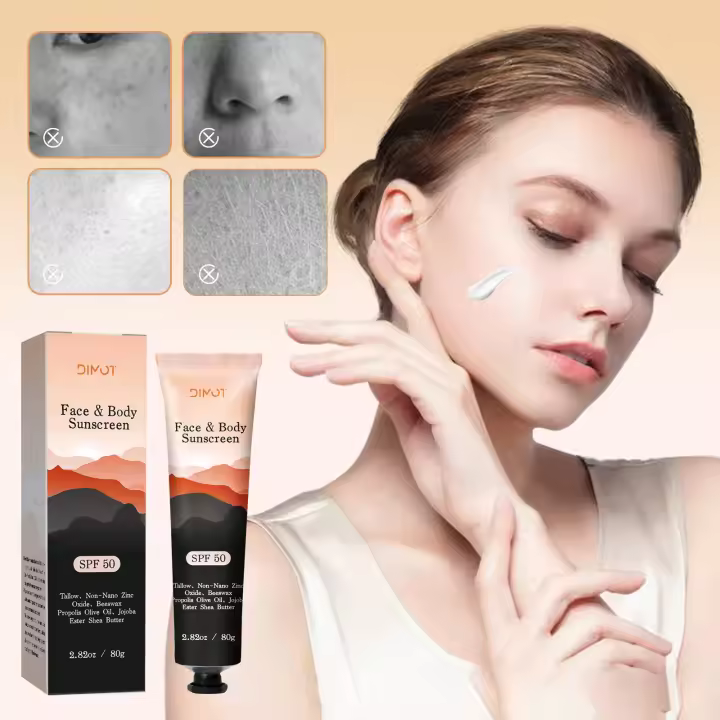 Minerales protector solar protección UV cuerpo Facial SPF50/30+ Protector UV corporal loción Solar duradera resistente al agua bloqueador solar cuidado de la piel - 1