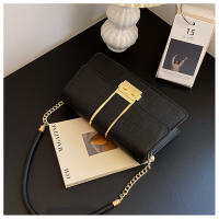 Bolso para axilas para viajes diarios, color negro/beige, moda retro, cadena elegante, cuadrado pequeño, forro de poliéster, cierre giratorio, solo lavado a mano, con mujer - details 5