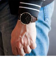 Reloj de pulsera Unisex sencillo y delgado para hombre, de lujo, de primera calidad, con envío directo, informal, deportivo, resistente al agua, color negro - details 2