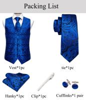 Chaleco de seda de diseñador para hombre, chaleco bordado de cachemira con flores rosas, color rojo, azul, verde, dorado, morado y rosa, trajes de boda, chaqueta - details 24