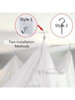 Tiendas Sexy Mosquito Net Palace Cuatro Puertas King/Queen Tamaño Doble Hogar Cama Individual Prevenir Insectos Exterior Cuadrado Grace Red con dosel blanco - details 4