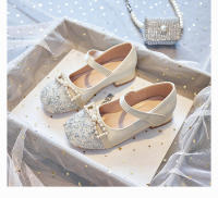 Nuevos zapatos de piel para niña con vestido, zapatillas de cristal para niños con suela blanda - details 11