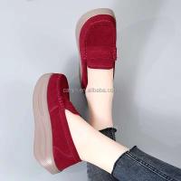 Nuevos zapatos de plataforma de mujer de alta calidad, mocasines sin cordones con aumento de altura talla 42, zapatos de cuero informales para mujer, zapatos suaves - details 3