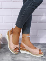 Sandalias de Mujer de Moda con Punta Abierta y Cuña 2023 Estilo Gladiator Ligero Plataforma Zapatos de Playa Antideslizantes Talla Grande - details 11