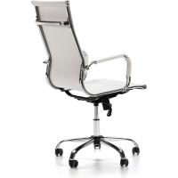 Londres reclinable Blanco, Piel sintética, Silla ejecutiva con reposacabezas y conjín engrosados, Altura - details 4