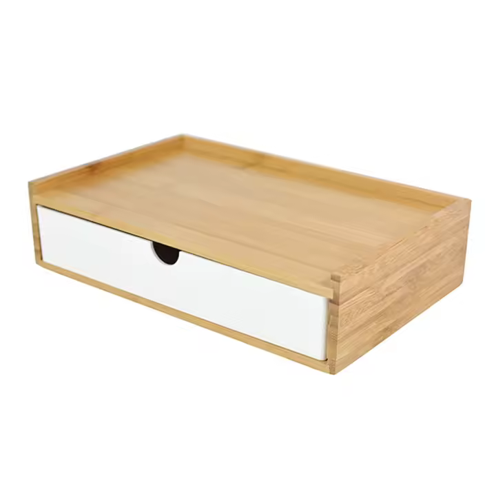Suministros de almacenamiento multicapa Nan Bamboo Board Caja de almacenamiento Cajones de habitación de huéspedes de hotel Cajones de almacenamiento Joyero C - 1