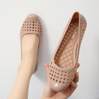 2025 sandalias de las mujeres de desgaste exterior bolsa hueca cabeza gelatina tacón grueso versátil moda antideslizante solo zapatos cómodos tendencia sandalias - details 5