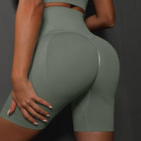 Hamidou-pantalones cortos de Yoga para mujer, mallas deportivas de cintura alta, sin costuras, para entrenamiento, ropa deportiva de verano - details 7