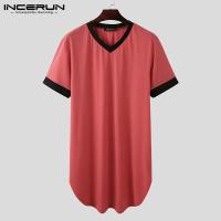 2024 batas de dormir para hombres, camisón de manga corta con cuello en V, ropa de casa acogedora de retazos, albornoces holgados a la moda para hombres, bata - details 14