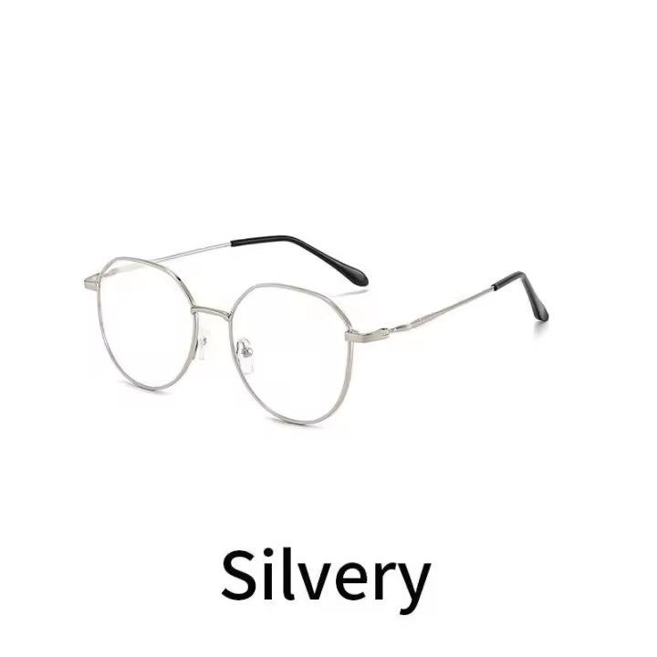 Monturas de gafas cuadradas clásicas protectoras de luz azul de metal redondo para hombre, gafas transparentes para ordenador, gafas para mujer - 1