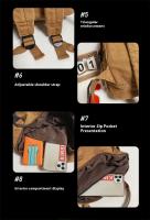 2024 Nueva mochila vintage informal para mujer: mochila plegable de viaje universitaria con cierre de cremallera, correas de hombro fijas y forro de poliéster, mochila negra lavable a máquina para el trabajo, desplazamientos - details 14