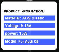 Placa de Carga Inalámbrica Qi para Auto Accesorios de Modificación para Audi Q3 2019-2024 Producto Automotriz Normal Goods Hecho en China - details 2