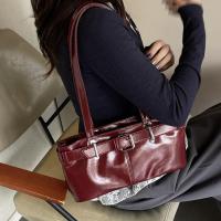 Bolso de hombro con hebilla francesa que combina con todo, bolso de cuero de Color sólido para ocio, bolso de mano para ir al trabajo Y2k para mujer - details 13