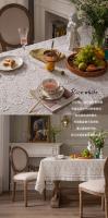 Mantel de banquete ENCE de lujo, funda blanca americana bordada para salón y dormitorio - details 6