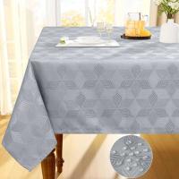 Mantel rectangular para el hogar Olanli, sábana de jacquard tejida de color banquete, estampado floral, mantel de poliéster gris - details 12