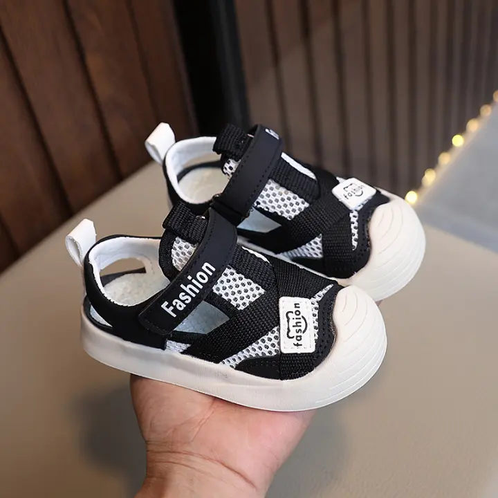 Zapatos de bebé verano nuevas niñas hueco transpirable de malla única sandalias deportivas niños de suela suave zapatos de niño - 1