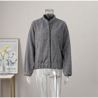 TRAFZA-abrigo liso elegante para mujer, chaqueta Bomber de manga larga con bolsillos y botones, ropa de calle informal holgada, 2023 - details 10