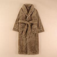 Camisón de algodón Extra grueso para hombre, albornoz de felpa de talla grande, ropa de casa de otoño e invierno, bata de Ducha - details 8
