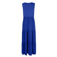Vestido Bohemio De Playa Largo Para Mujer Elegante Sin Mangas Color Sólido Vintage Vestido De Fiesta Maxi Con Swing Grande Silueta A-Line Para Verano - details 13