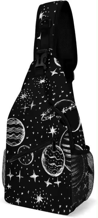 Bolso Crucero Espacial Vintage Unisex, Multiuso, Anti-Robo, Para Viajes, Senderismo, Ciclismo, Acampar - 1
