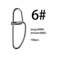 100 Uds conector de pesca de acero inoxidable Pin de acero inoxidable broches de pesca anillos sólidos broches enganchados accesorios de Pin - details 13