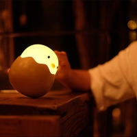 Sensor táctil de huevo de pollo de silicona, luz LED nocturna para niños y bebés, carga USB, lámpara de noche de ambiente romántico - details 6