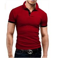 Polo ajustado de manga corta para hombre, Camisa lisa con cuello suave, informal, para trabajo, Golf, senderismo, color rosa - details 3